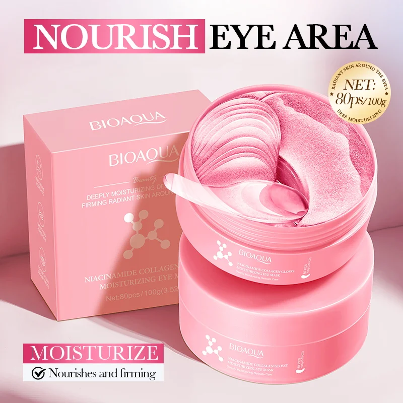 Collagen Under Eye Patches - 80 buah masker mata berbahan niacinamide