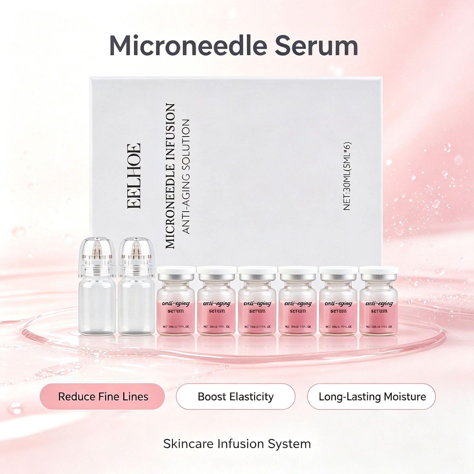 Paket Serum Jarum Mikro 0,2 mm - Hyaluronic Acid Facial Serum ulasan dan harga